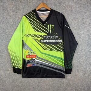 Monster Energy Supercross Jersey Mens Large V Neck Shirt FIM World Championship